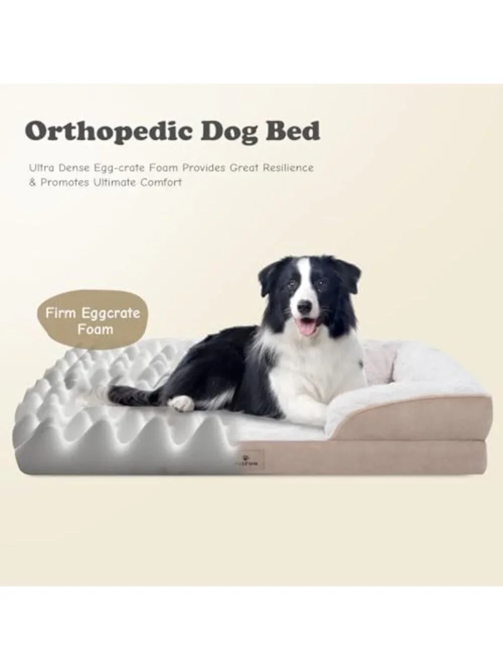 XL Washable Orthopedic Dog Bed - Waterproof, Non-Skid, Comfort for Large Pets